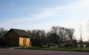 Treaty Site History Center log cabin