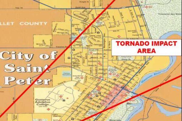 St Peter Tornado Map