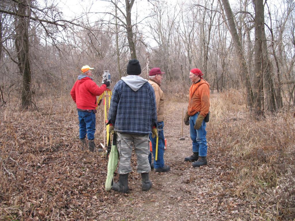 Crossing site survey crew